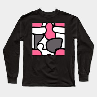 Abstract Shape Cartoon Pattern Long Sleeve T-Shirt